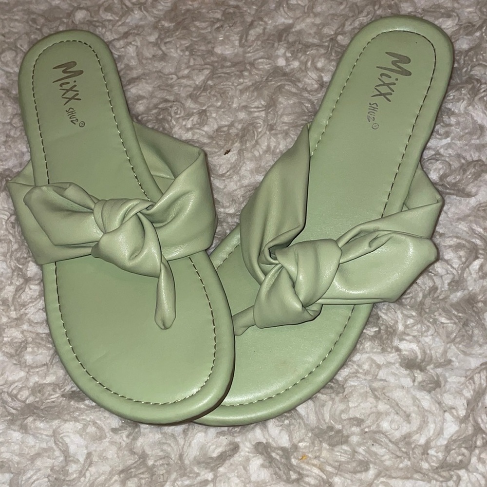 Sage green sandals